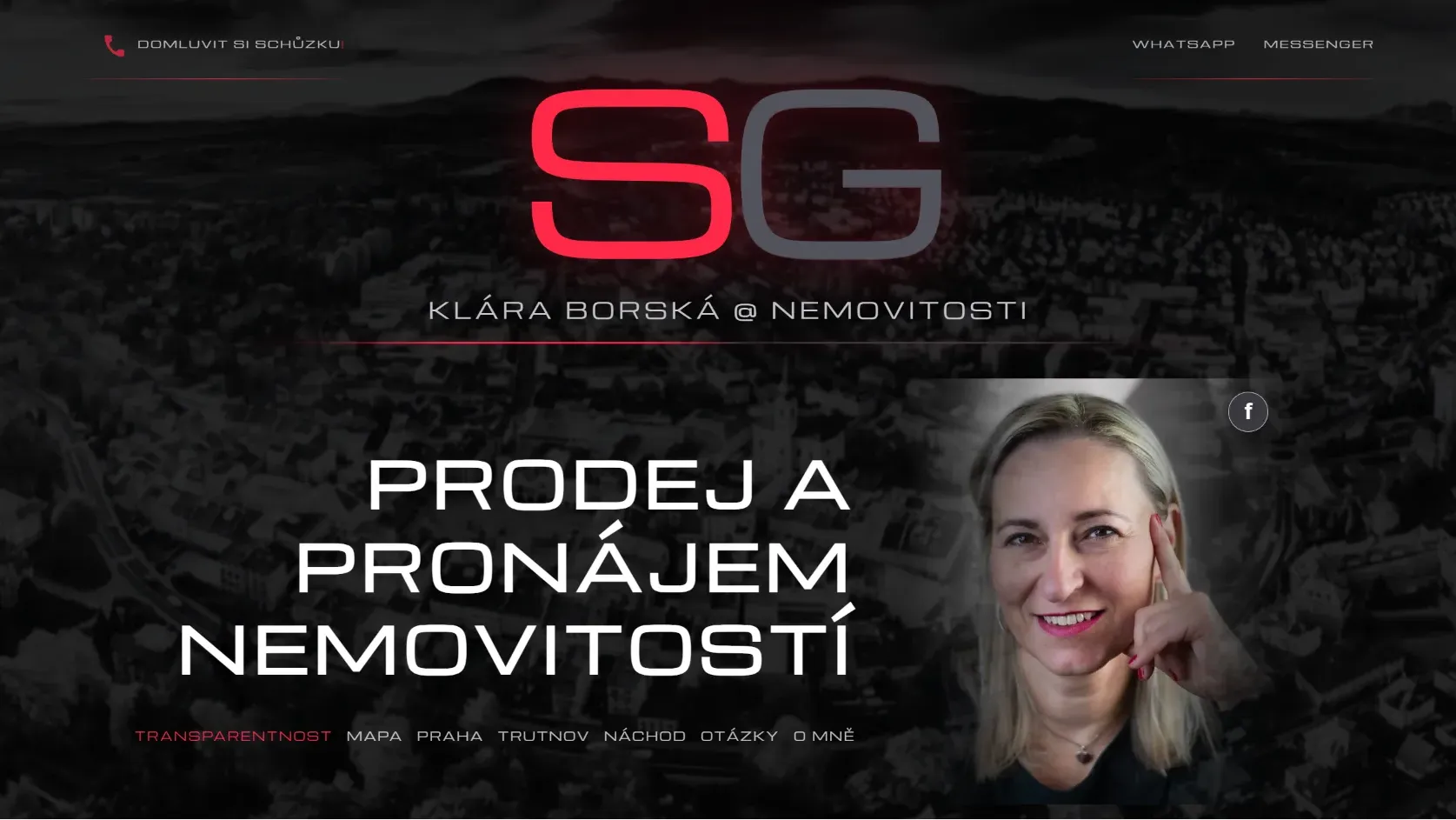 Náhled webu SG Reality
